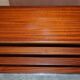 Pair of open dwarf bookshelves in mahogany by Shaws of London.