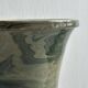 Vase en céramique marbrée vert