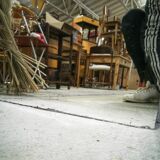 Large beveled mirror 163x58cm