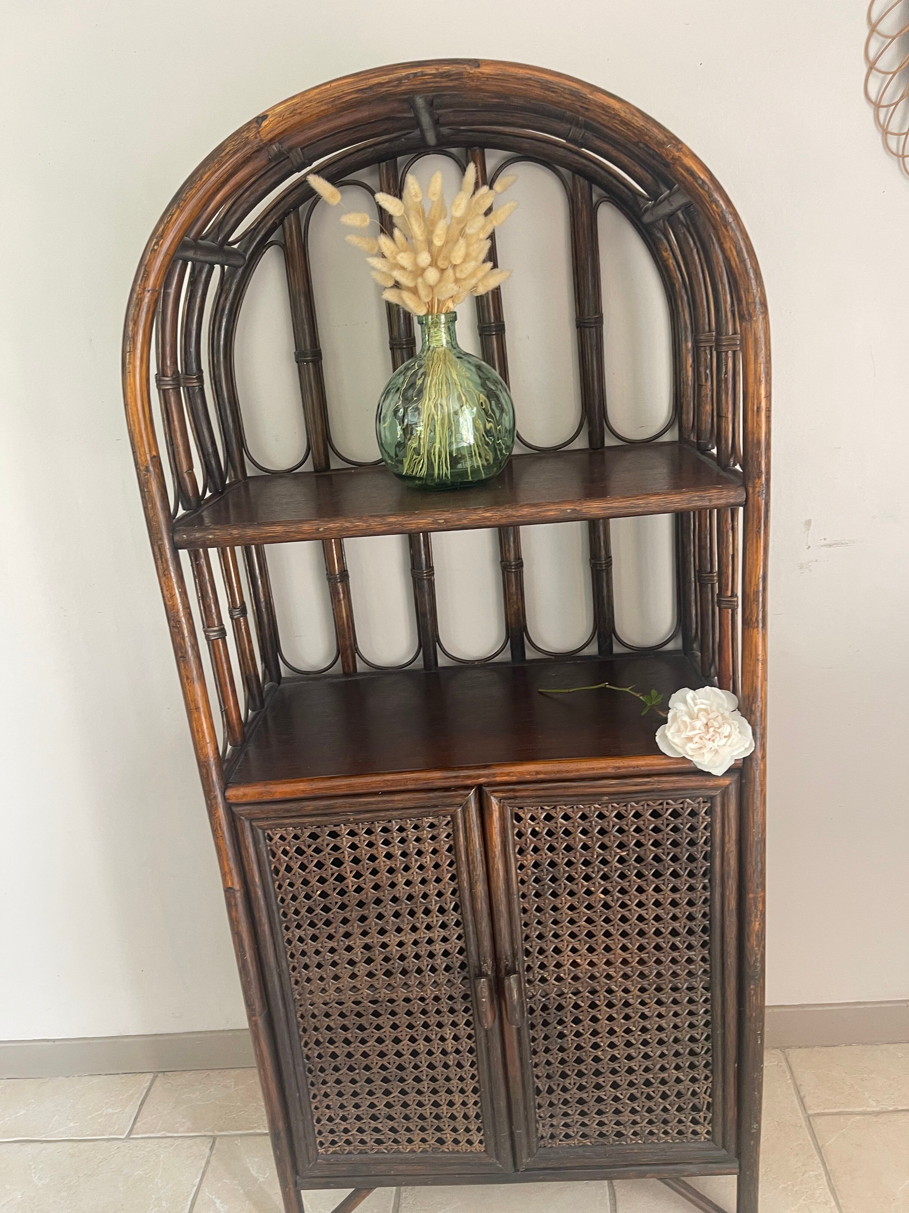 Rattan buffet/library