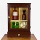Antique wooden and glass wall cabinet