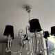 Murano crystal chandelier black lampshade