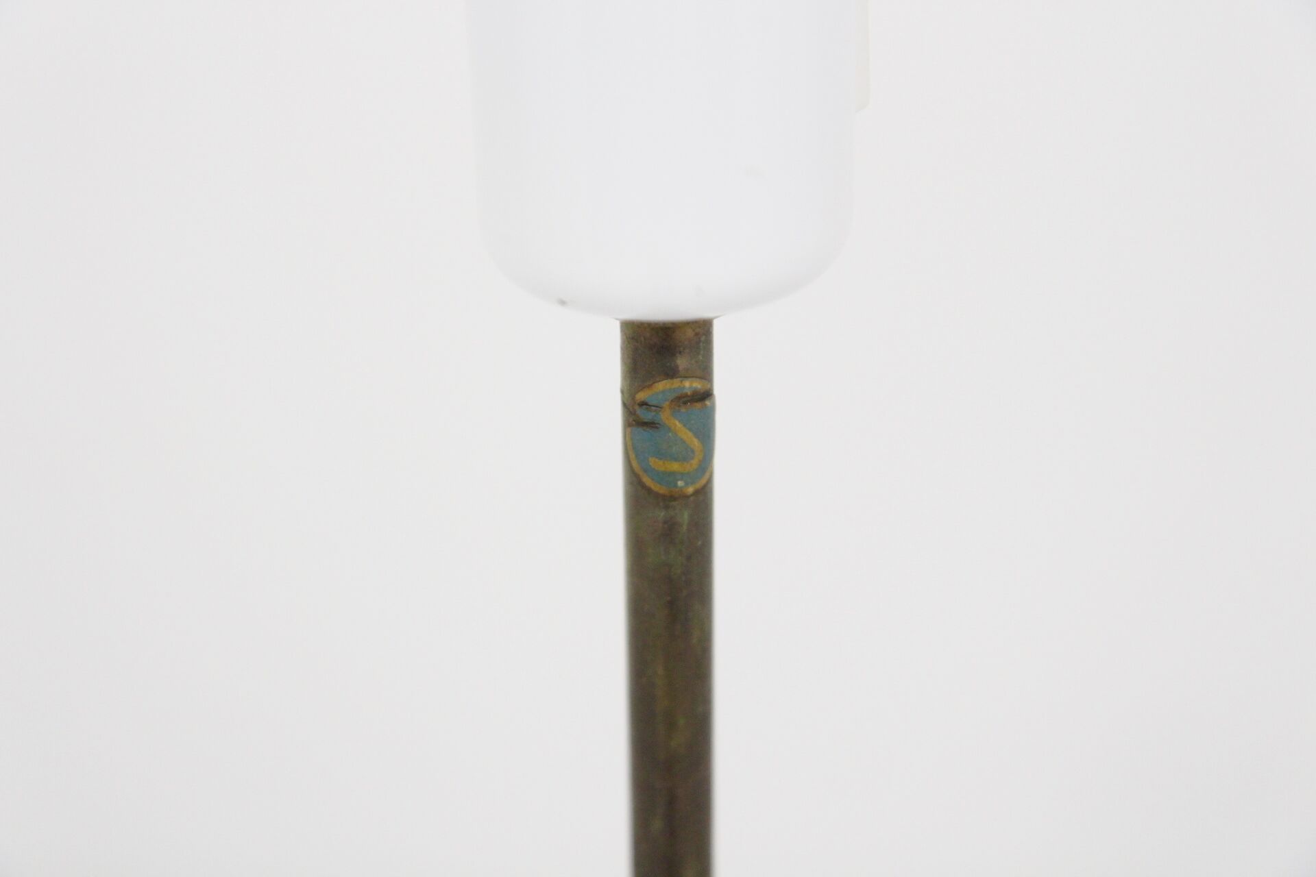 Scandinavian metal floor lamp, Bergboms, Sweden, 1950