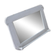 Vintage wall mirror in painted white wood, 1950s, 50.8 x 35.6 cm