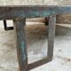 Table basse industrielle acier azur 90 x 110 cm