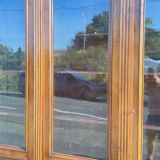 4-door bookcase in solid walnut circa 1880