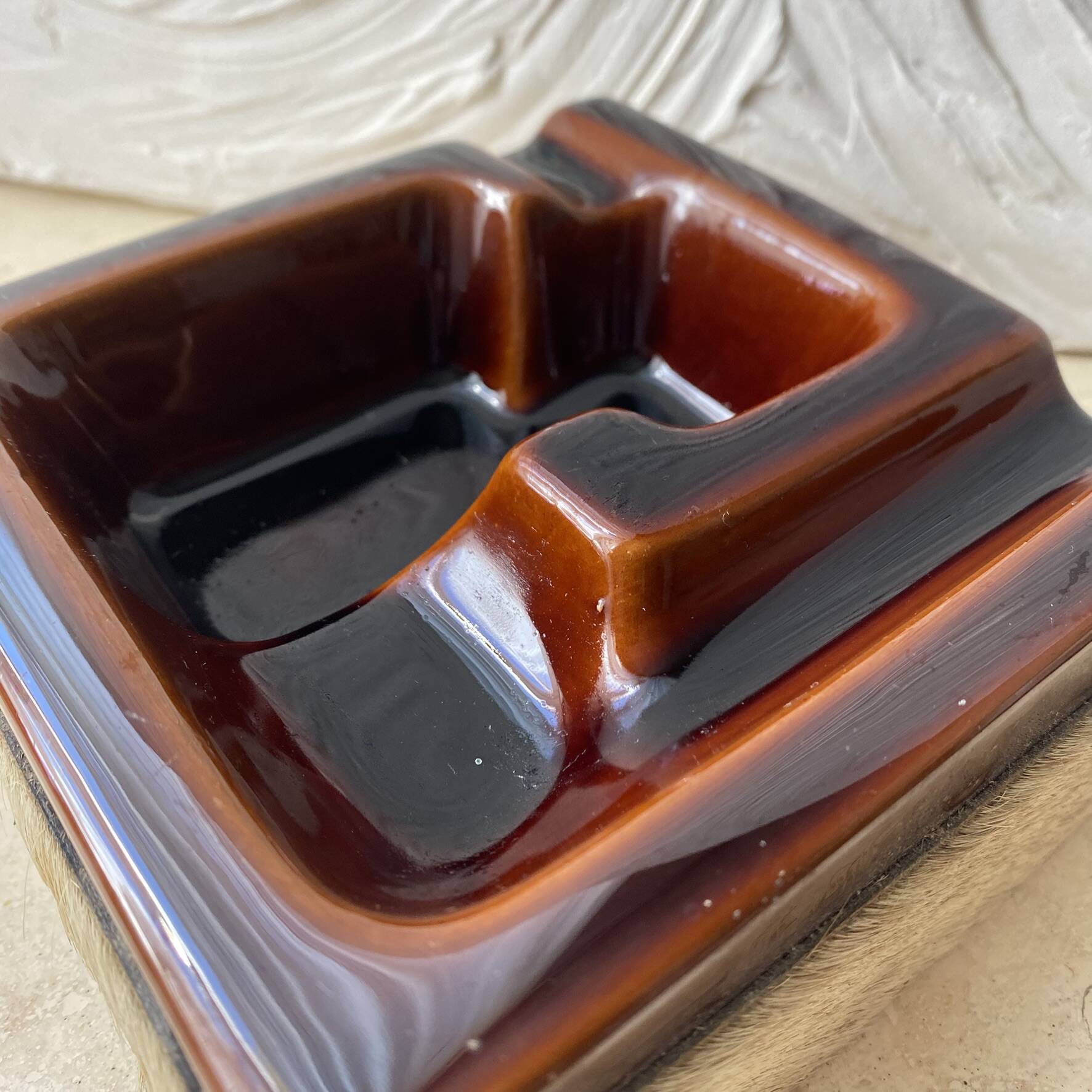 Cendrier et porte pipe Longchamp années 70