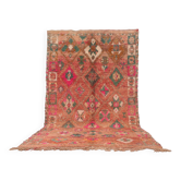 Tapis Boujaad vintage 195 x 340 cm - Tapis berbère marocain fait à la main - Tapis en laine