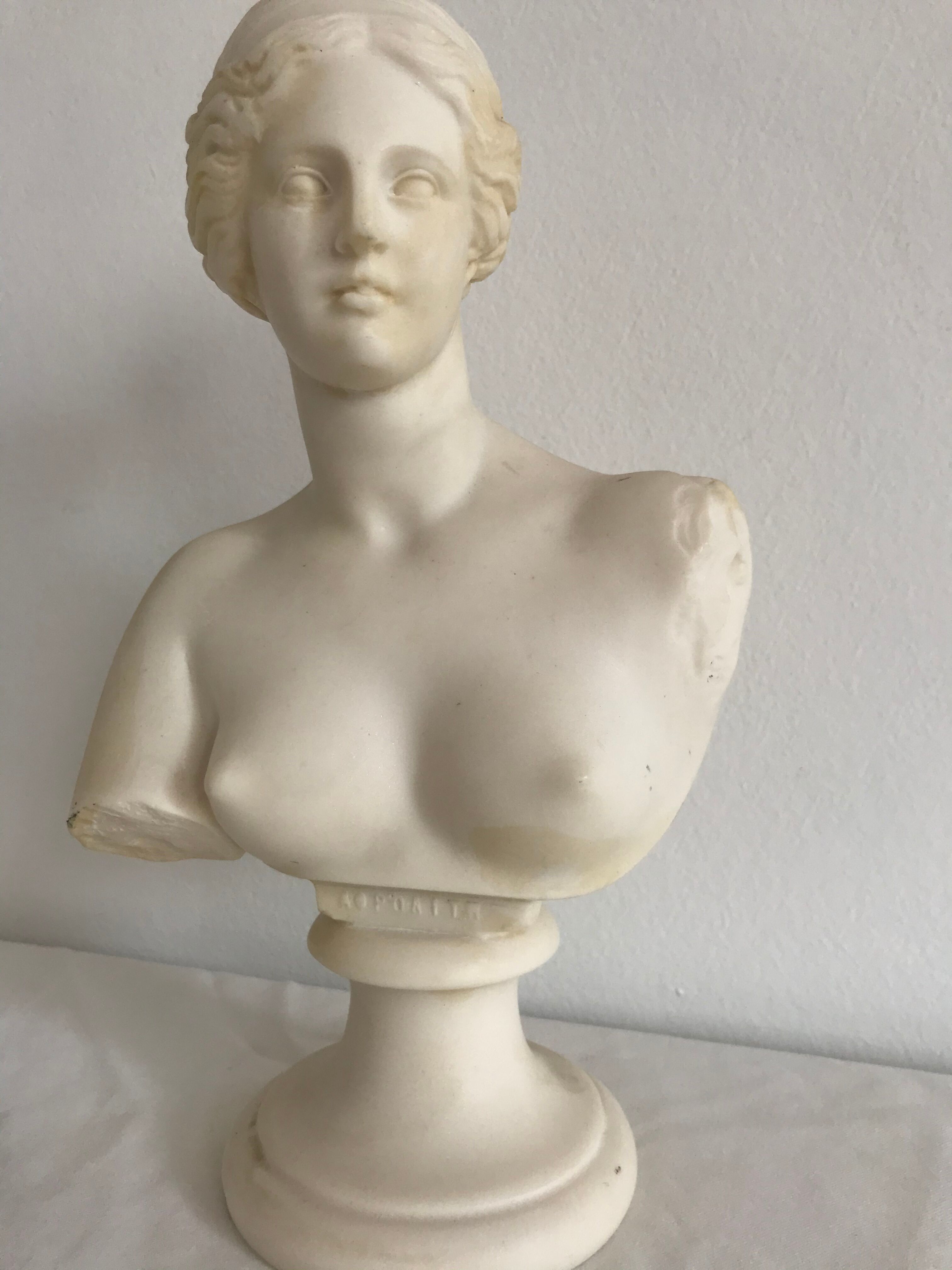 Greek bust in resin