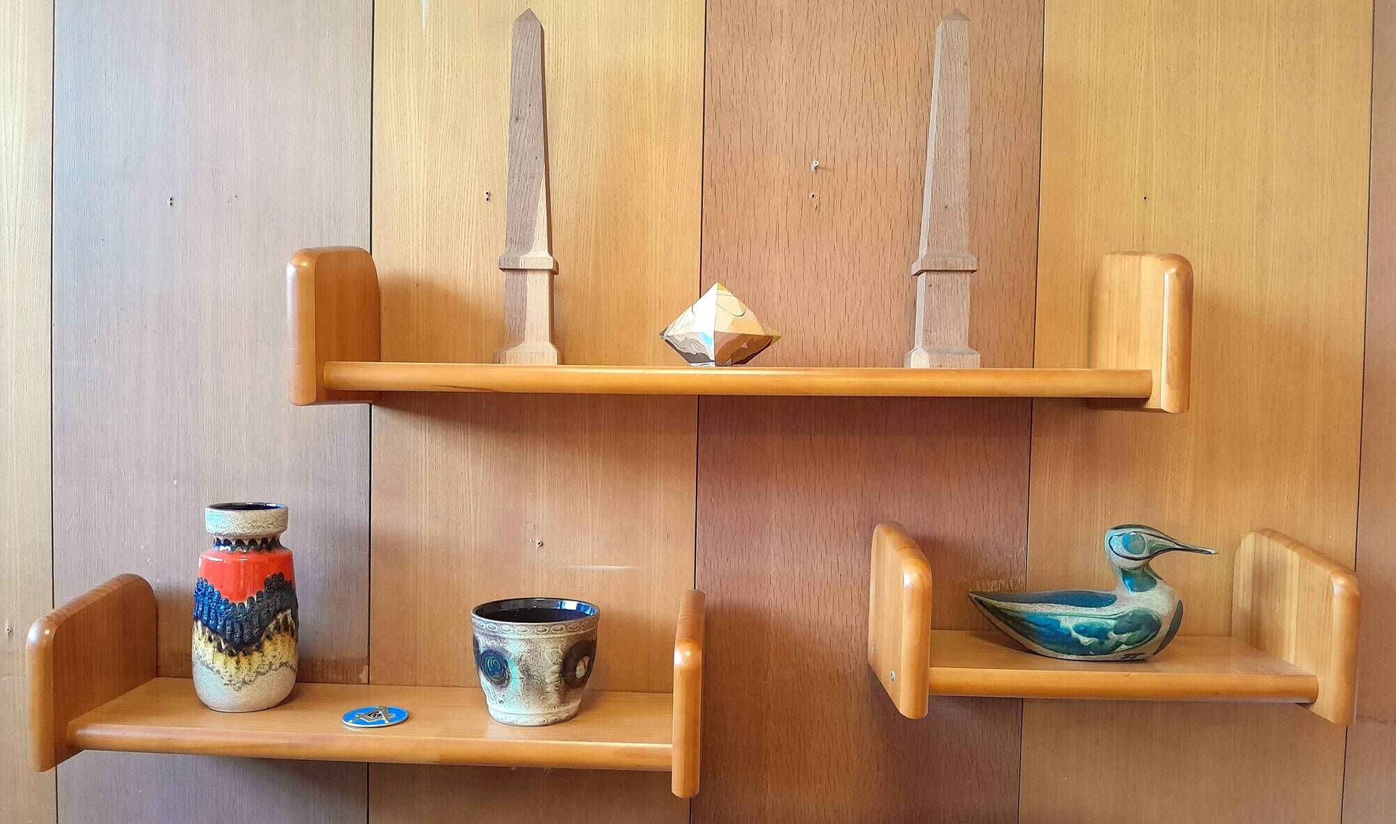 Wall shelves "pine" 1980s
