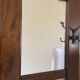 Vintage Wooden Wall Coat Rack with Mirror