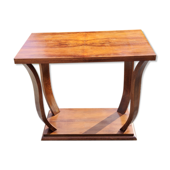 Art deco walnut pedestal table from the 30s/40s