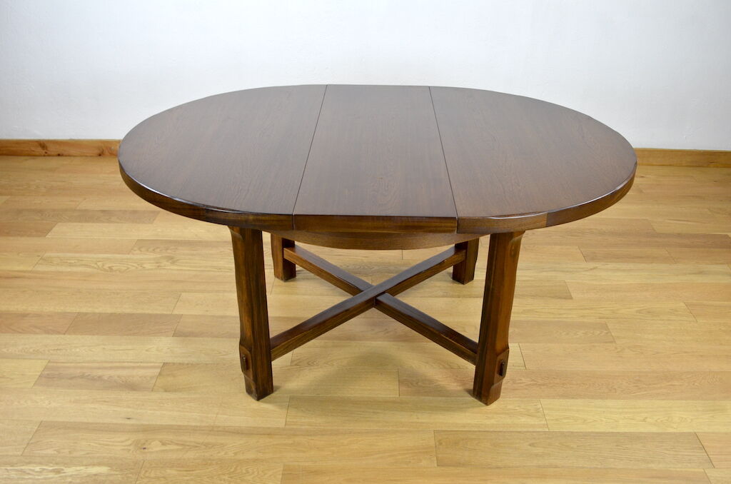 Round table / vintage oval in Aranjou elm