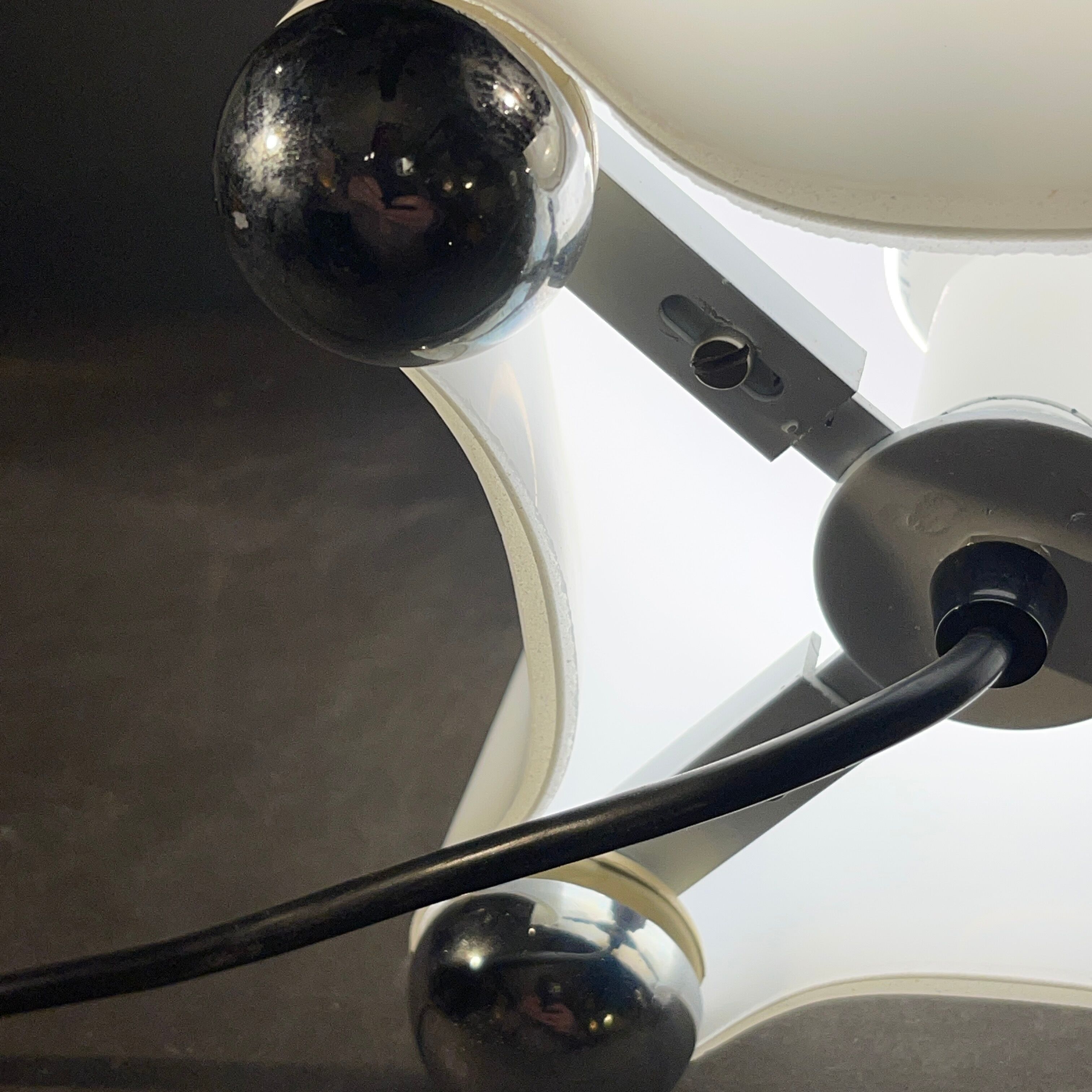 Giotto Stoppino for Tronconi in 1976, Table Lamp "Drop" in Opaline Lined Glass