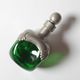 Art Nouveau Green Glass Decanter with Pewter Elements / France / 1960s