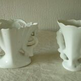 Wedding vases in Paris porcelain late 19th century