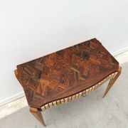 Art Deco console in different types of wood, France 1940