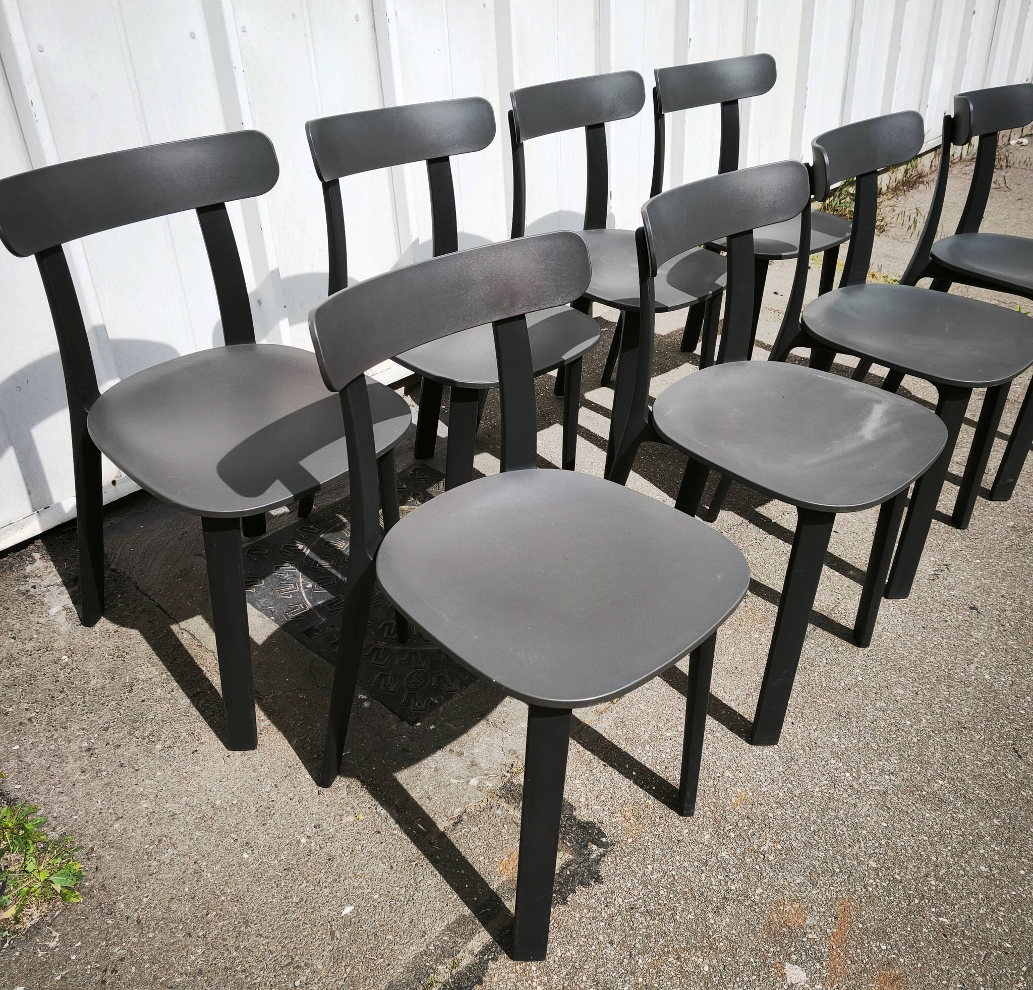 Suite de 8 chaises All Plastic Chair, Vitra