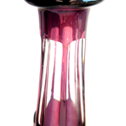 Carafe cristal Baccarat Saint-Louis, modèle Massenet ciselée violette et blanche
