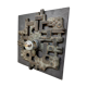 Vintage brutalist ceramic wall sconce lamp Brakelman & Becker 'Sculpture'