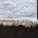White cotton bedspread, Old crochet bedspread