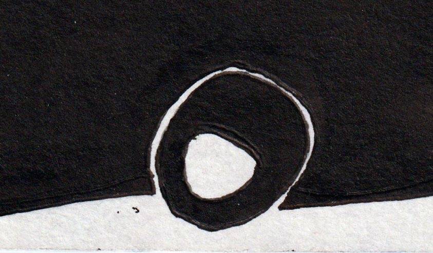 Ink drawing on paper by Gérald Foltête 2008 - 10x15 cm