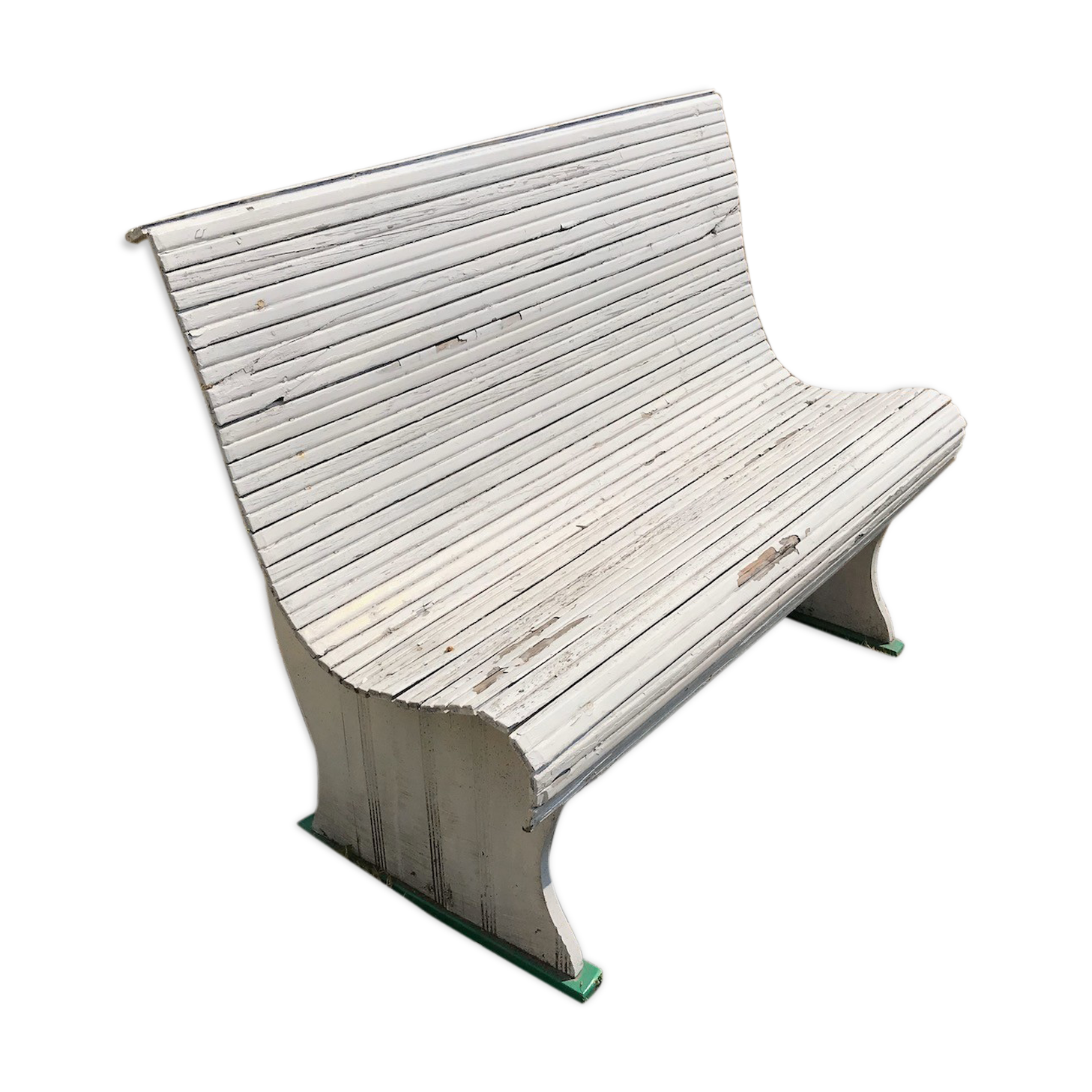 Wood garden bench