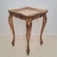 Table d'appoint en bois doré florentin italien du milieu du siècle avec peinture à la main F