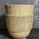 French Art-Deco ceramic vase cracked vanilla