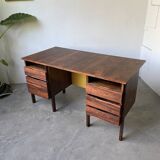 Bureau et sa chaise scandinave palissandre