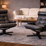 Vintage Pair of Spinning (Swivel) Armchairs — Second Half of the 20th