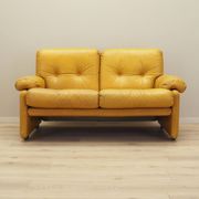 Yellow leather sofa, Italian design, 1960s, manufacturer: B&B Italia, design.
