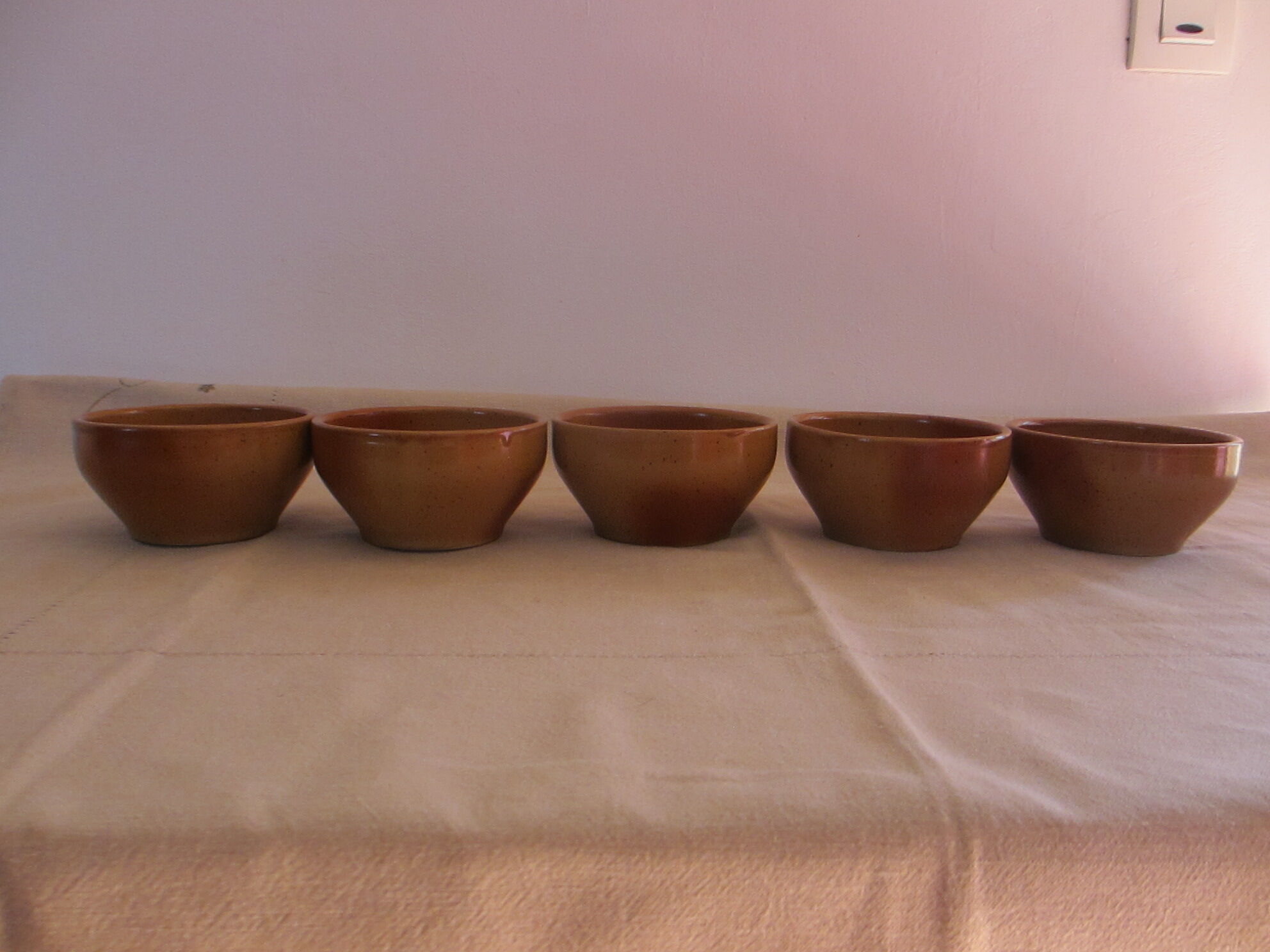 5 stoneware bowls from the digoin manufacture.