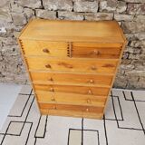 Comode en pin 1980 tenon mortaise