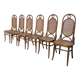 Set of 6 Mid-century Bentwood Cane Dining Chair, Thonet Style, 1970s Yugosl