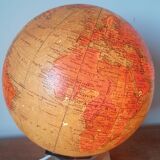 Earth globe, world map, glass and marble
