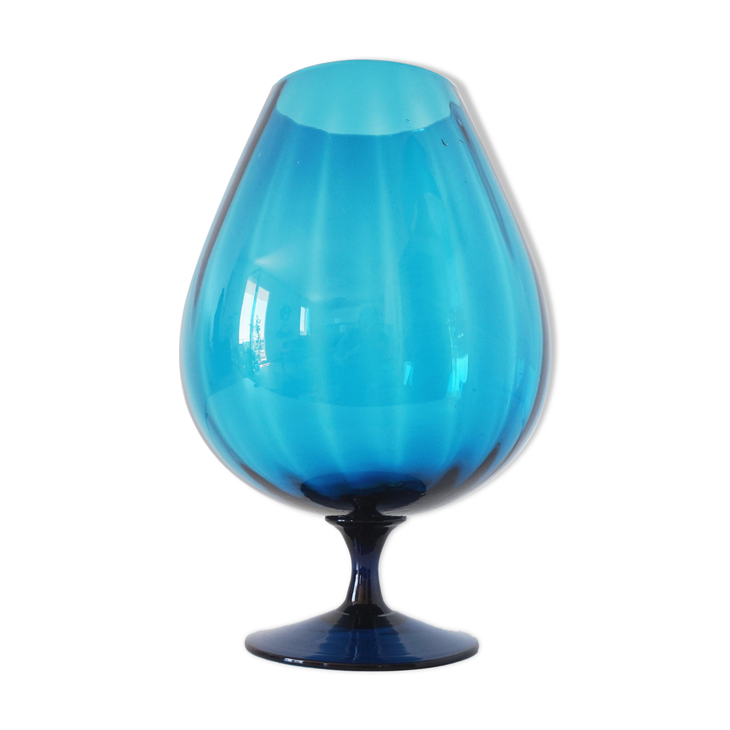 Vase italien  Empoli bleu 1950
