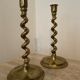 Pair of bronze torch candlesticks 1900