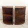 Pair of vintage 1950s corner side tables.