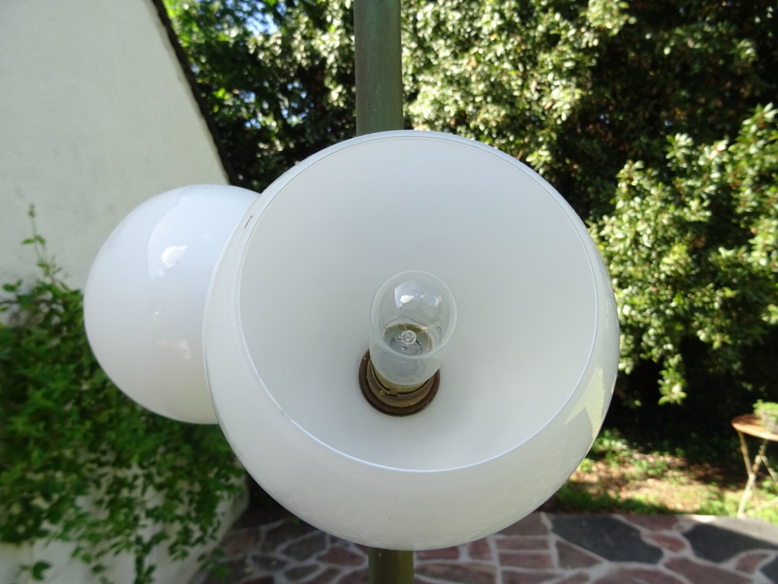 Art deco wrought iron floor lamp with arrows