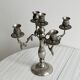 Chandelier, antique 5-branch metal candlestick.