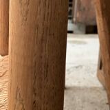 Pair of low brutalist chairs