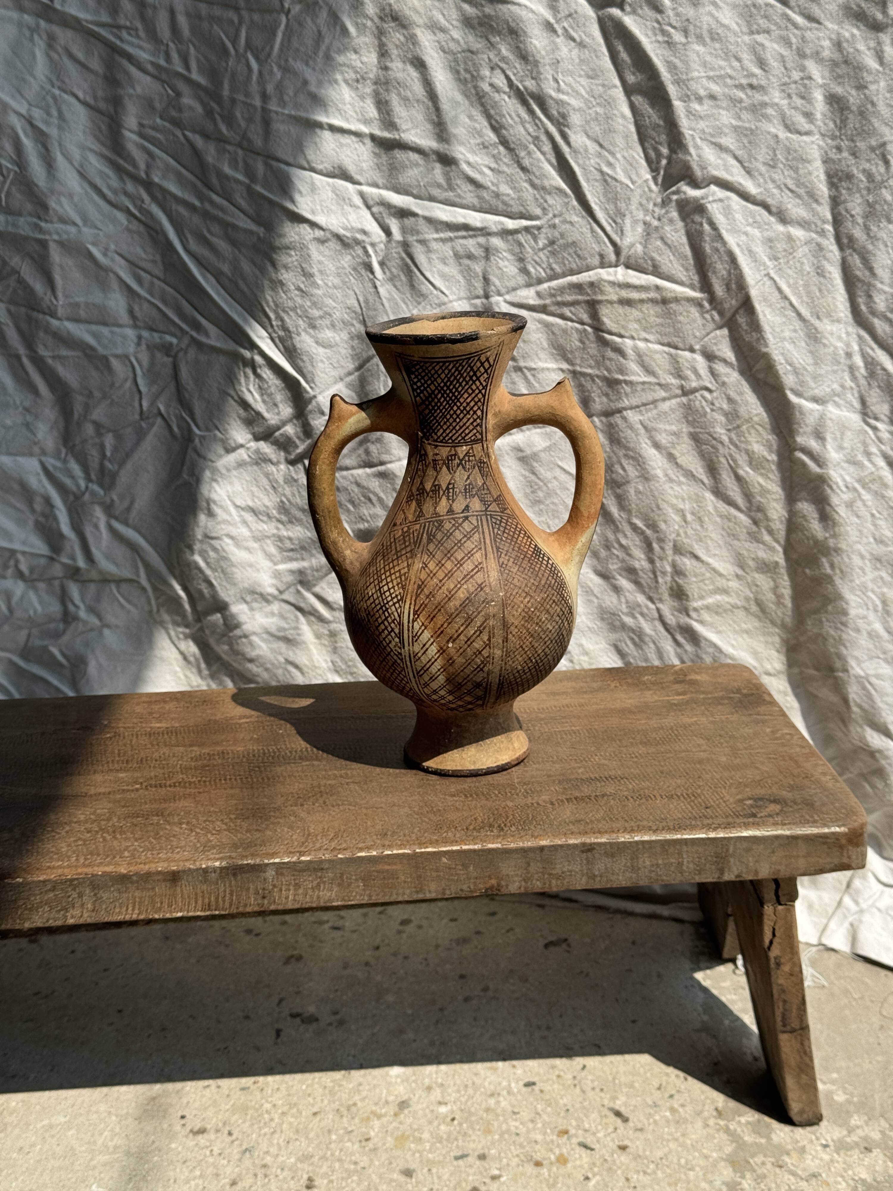 Decorative vase in the shape of an antique style amphora H27