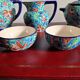 Cloisonné enamel tea service from Longwy in excellent condition.