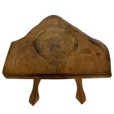 Vintage wooden side table  natural design small table