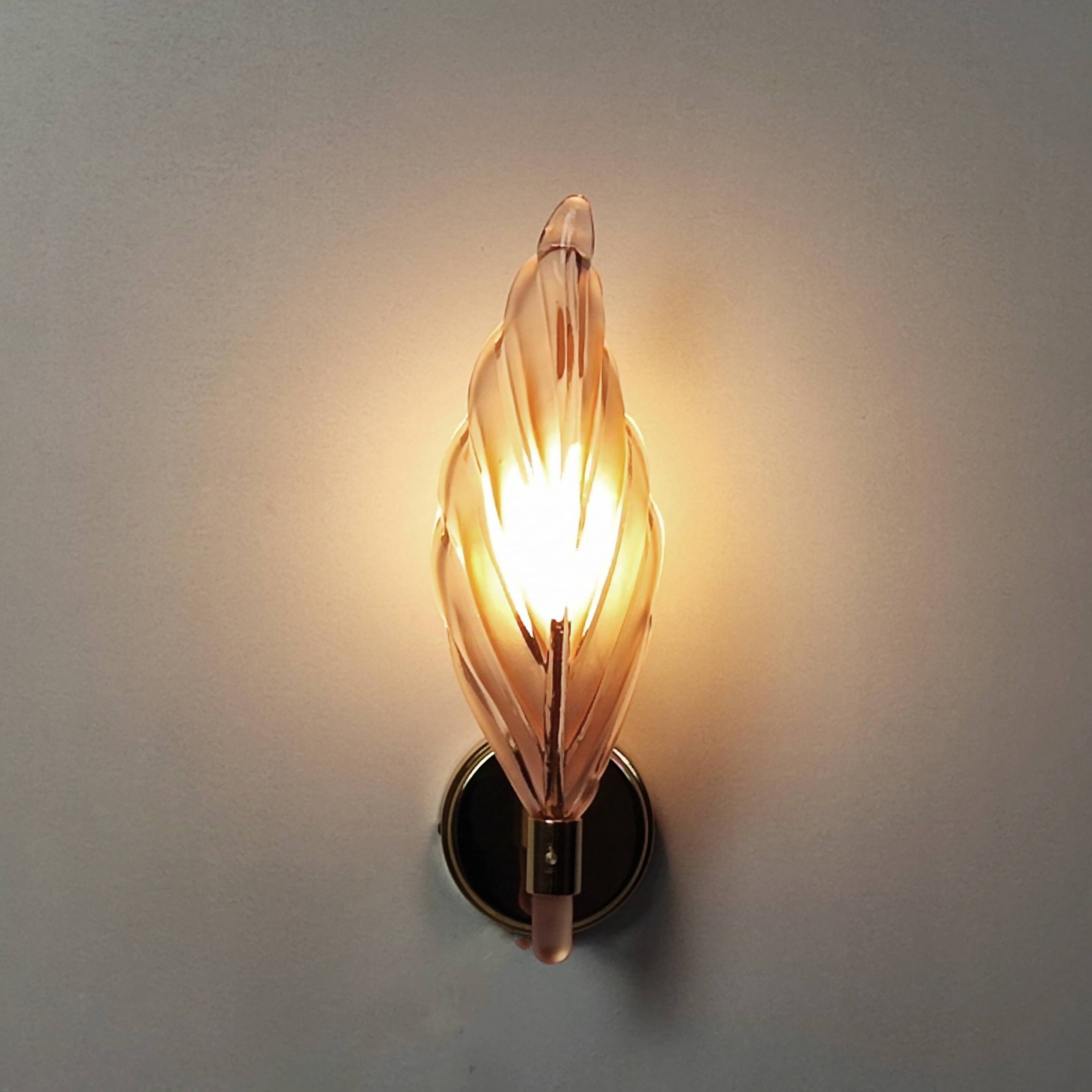 Murano "Leaf" wall lamp