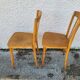 Pair of monobloc bistro chairs