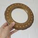 Small vintage wall mirror hand-carved wooden farmhouse handmade mirror