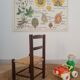 Chaise paillée enfant vintage