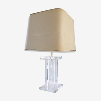 Lampe en plexiglass du désigner David Lange modèle cristal des années 1970